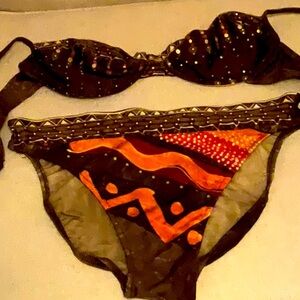 TROPICAL PRINT BIKINI SIZE M